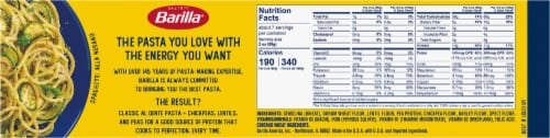 Barilla Protein+ (Plus) Spaghetti Pasta Non-GMO and Kosher Certified Plant Based Protein Pasta Perspective: bottom