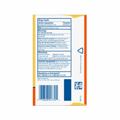 Wet Ones Tropical Splash Scent Antibacterial Wipes Perspective: bottom