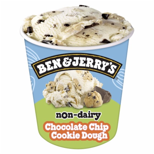 Ben & Jerry's Dairy Free Chocolate Chip Cookie Dough Almond Milk Vegan Frozen Dessert Perspective: bottom