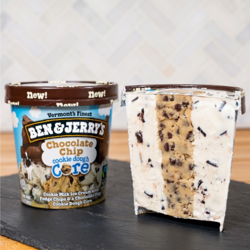 Ben & Jerry's Chocolate Chip Cookie Dough Core Ice Cream Perspective: bottom