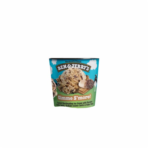 Ben & Jerry's Gimme S'more™ Toasted Marshmallow Ice Cream Pint Perspective: bottom