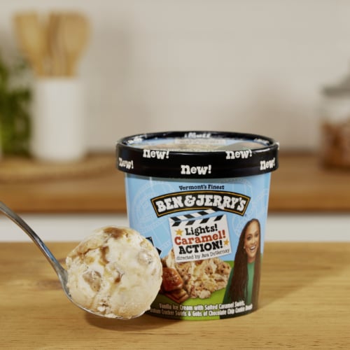 Ben & Jerry's Lights! Caramel! Action!™ Ice Cream Pint Perspective: bottom