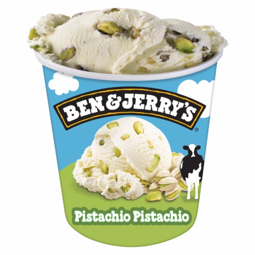 Ben & Jerry's Pistachio with Lightly Roasted Pistachios Ice Cream Pint Perspective: bottom