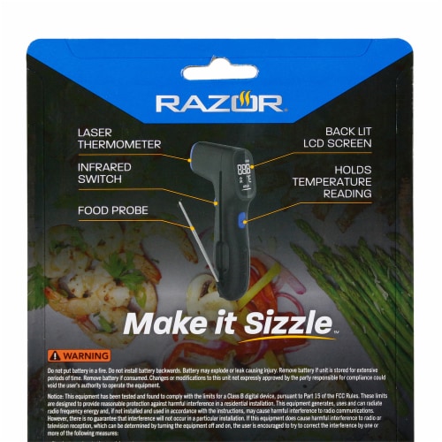 Razor Infrared Laser Digital Thermometer & Instant Food Probe W/ LCD Screen Perspective: bottom
