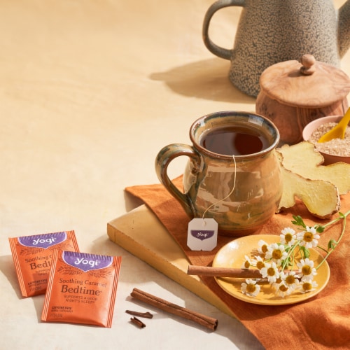 Yogi Soothing Caramel Bedtime Organic Herbal Tea Bags Perspective: bottom