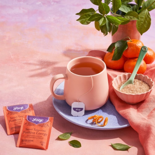 Yogi Sweet Tangerine Positive Energy Organic Black Tea Bags Perspective: bottom