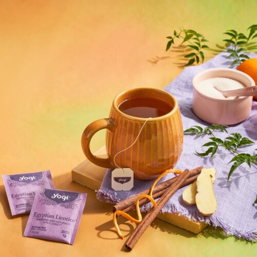 Yogi Egyptian Licorice Organic Herbal Tea Bags Perspective: bottom