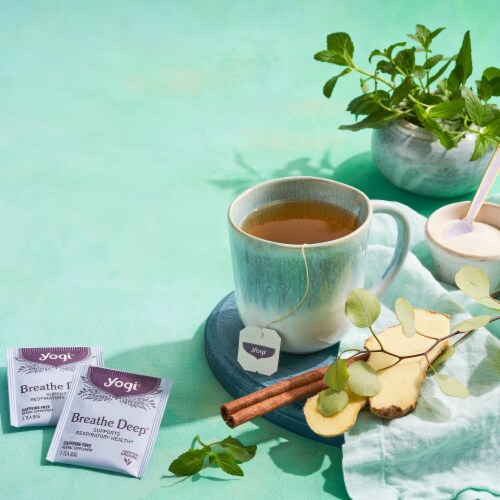Yogi Breath Deep Herbal Organic Tea Bags Perspective: bottom