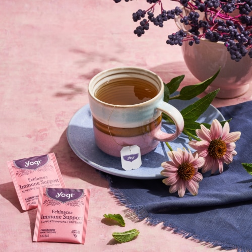Yogi Echinacea Immune Support Caffeine Free Tea Bags Perspective: bottom