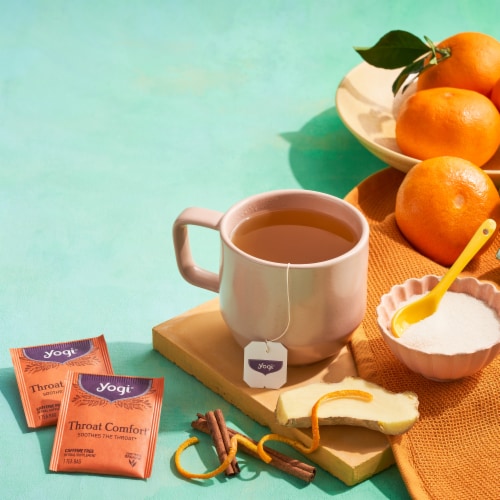 Yogi Throat Comfort Organic Herbal Tea Bags Perspective: bottom