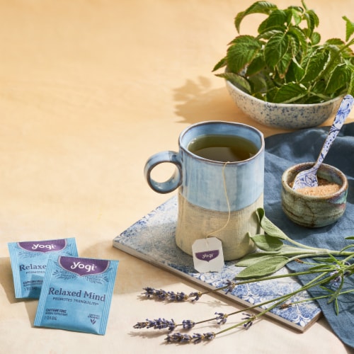 Yogi Relaxed Mind Organic Herbal Tea Bags Perspective: bottom