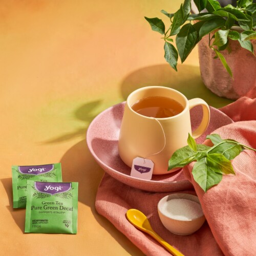 Yogi Pure Green Decaffeinated Tea Bags Perspective: bottom