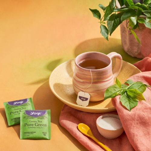 Yogi Green Tea Pure Green Organic Green Tea Bags Perspective: bottom