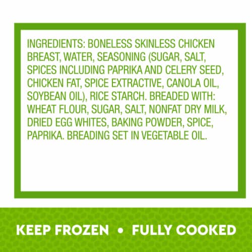 Just Bare Fully Cooked Lightly Breaded Chicken Breast Strips Perspective: bottom