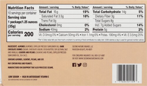 Second Nature® Gluten Free Dark Chocolate Medley Mix Packs Perspective: bottom