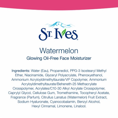 St. Ives Glowing Watermelon Oil-Free Face Moisturizer Perspective: bottom