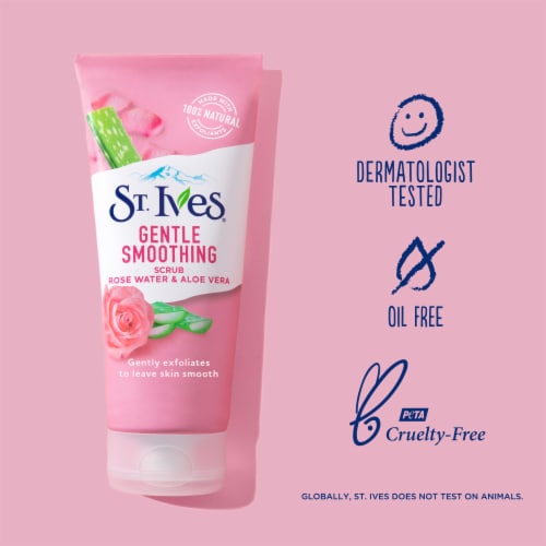 St. Ives Gentle Smoothing Rose Water & Aloe Vera Face Scrub Perspective: bottom