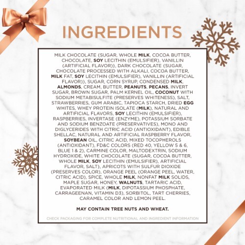 RUSSELL STOVER Christmas Assorted Milk & Dark Chocolate Gift Box Perspective: bottom