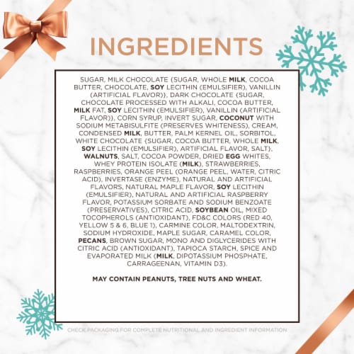 RUSSELL STOVER Christmas Assorted Crèmes in Milk & Dark Chocolate Gift Box Perspective: bottom
