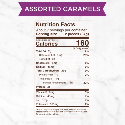 RUSSELL STOVER Christmas Assorted Caramels in Milk & Dark Chocolate Gift Box Perspective: bottom