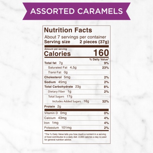 RUSSELL STOVER Christmas Assorted Caramels in Milk & Dark Chocolate Gift Box Perspective: bottom