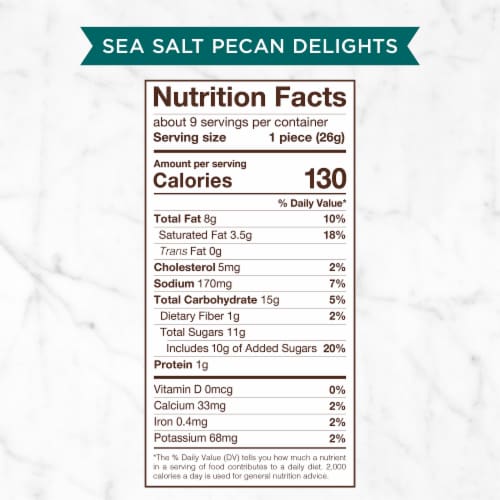 RUSSELL STOVER Sea Salt Pecan Delights Milk Chocolate Gift Box Perspective: bottom