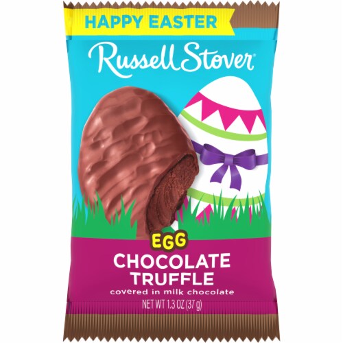 RUSSELL STOVER Easter Chocolate Truffle Milk Chocolate Candy Easter Egg Perspective: bottom