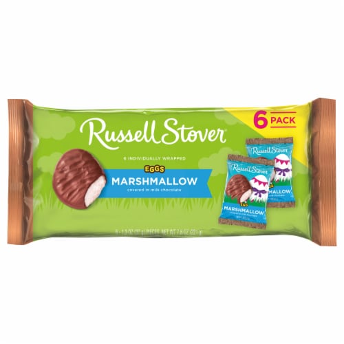 RUSSELL STOVER Easter Marshmallow Milk Chocolate Candy Easter Eggs Perspective: bottom