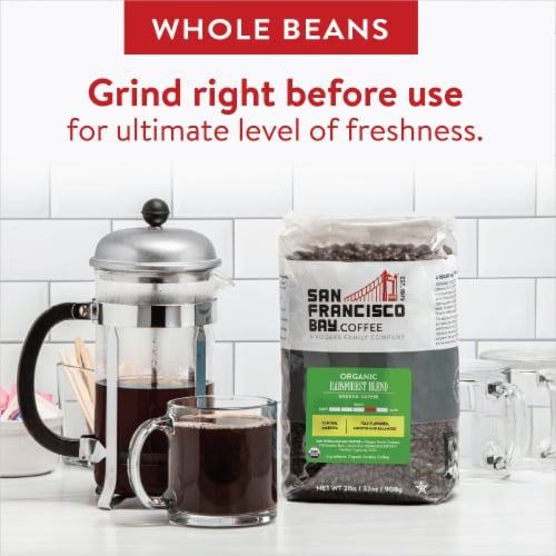 San Francisco Bay Coffee® Organic Rainforest Blend Whole Bean Coffee Perspective: bottom