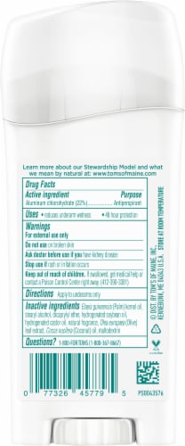 Tom's of Maine Natural Antiperspirant Deodorant for Women Coconut Lavender Perspective: bottom