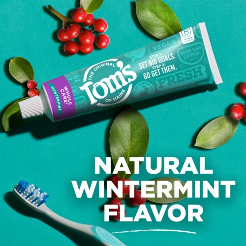 Tom's of Maine Whole Care Natural Toothpaste with Fluoride Wintermint Perspective: bottom