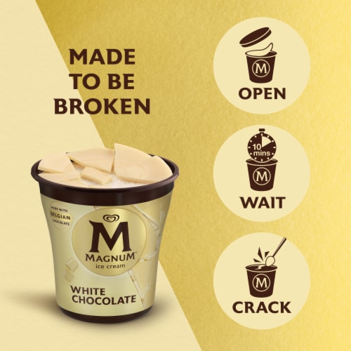 Magnum® White Chocolate Vanilla Ice Cream Perspective: bottom