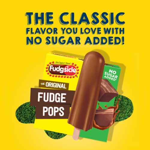 Popsicle Fudgsicle No Sugar Added Original Fudge Pops Perspective: bottom