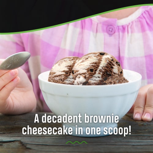 Breyers Layered Dessert Brownie Cheesecake Frozen Dairy Dessert Perspective: bottom