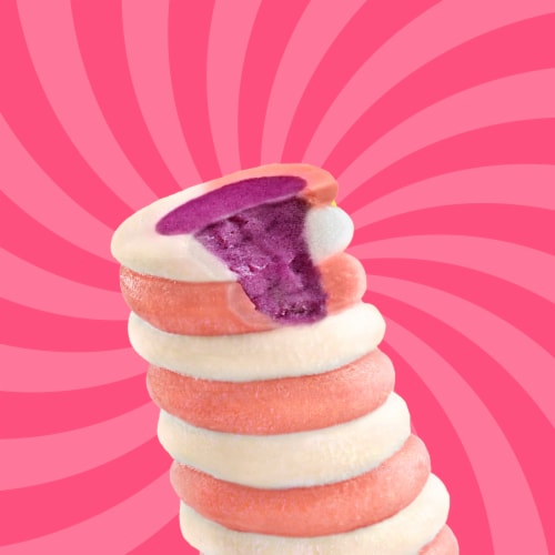 Popsicle Fruit Twister Strawberry Blueberry & Vanilla Swirl with Real Fruit & Milk Ice Cream Pops Perspective: bottom