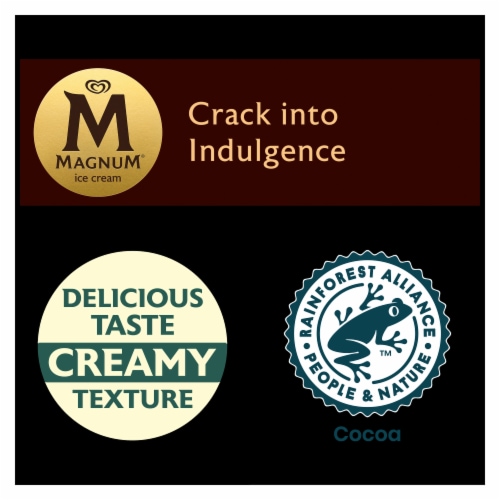 Magnum Vegan Almond Non-Dairy with Belgian Chocolate Variety Vanilla Ice Cream Bar Perspective: bottom