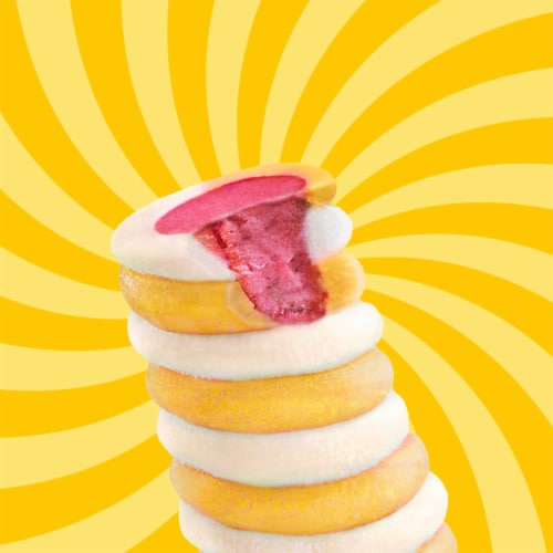 Popsicle Fruit Twister Mango Strawberry Vanilla Swirl with Real Fruit & Milk Ice Cream Pops Perspective: bottom