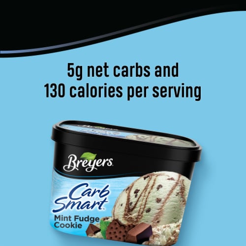 Breyers CarbSmart Mint Fudge Cookie Frozen Dairy Dessert Perspective: bottom