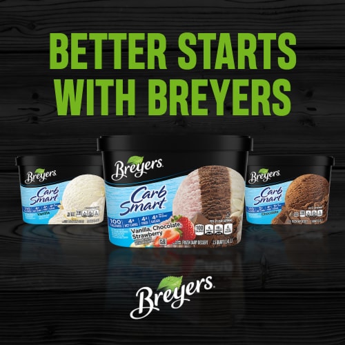 Breyers CarbSmart™ Chocolate Frozen Dairy Dessert Tub Perspective: bottom