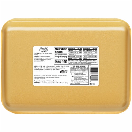 Johnsonville® Ground Hot Italian Sausage Perspective: bottom