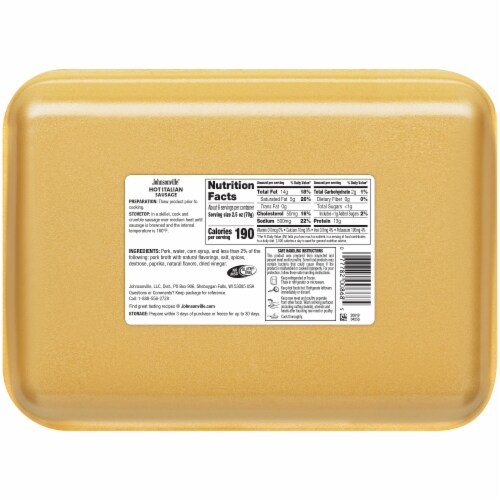 Johnsonville® Ground Hot Italian Sausage Perspective: bottom