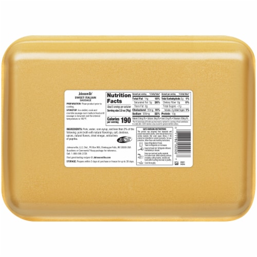 Johnsonville® Sweet Italian Ground Sausage Perspective: bottom