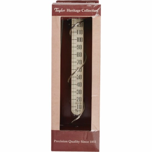 Taylor Heritage Collection 5 In. Glass Rain Gauge 484BZN Perspective: bottom