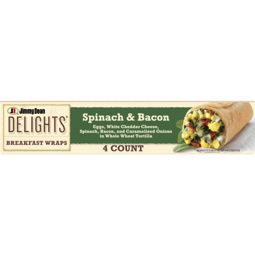 Jimmy Dean Delights® Spinach & Bacon Frozen Breakfast Wraps Perspective: bottom