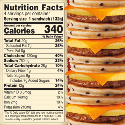 Jimmy Dean® Blueberry Griddle Cake Sausage Egg and Cheese Sandwiches Perspective: bottom