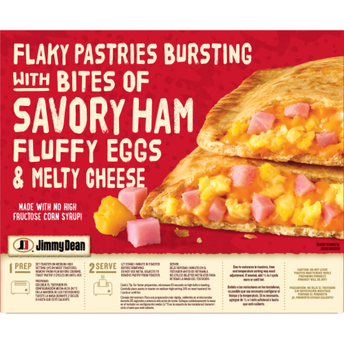 Jimmy Dean® Toaster Pop-Ups™ Ham Egg & Cheese Pastries Perspective: bottom