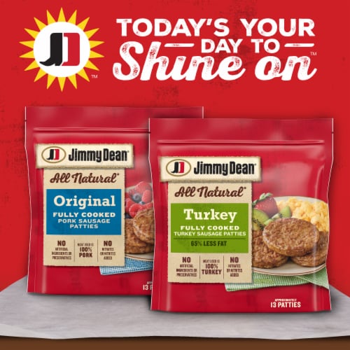 Jimmy Dean® All Natural Fully Cooked Turkey Sausage Patties Perspective: bottom