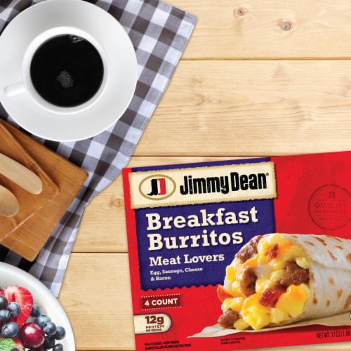 Jimmy Dean® Meat Lovers Frozen Breakfast Burritos Perspective: bottom