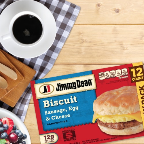 Jimmy Dean® Sausage Egg & Cheese Frozen Biscuit Sandwiches Perspective: bottom