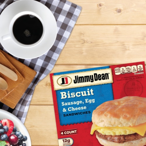 Jimmy Dean® Sausage Egg & Cheese Biscuit Frozen Breakfast Sandwiches Perspective: bottom